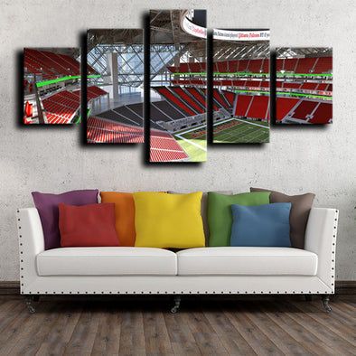 custom 5 piece canvas wall art prints Atlanta Falcons Rugby Field decor picture-1204 (1)