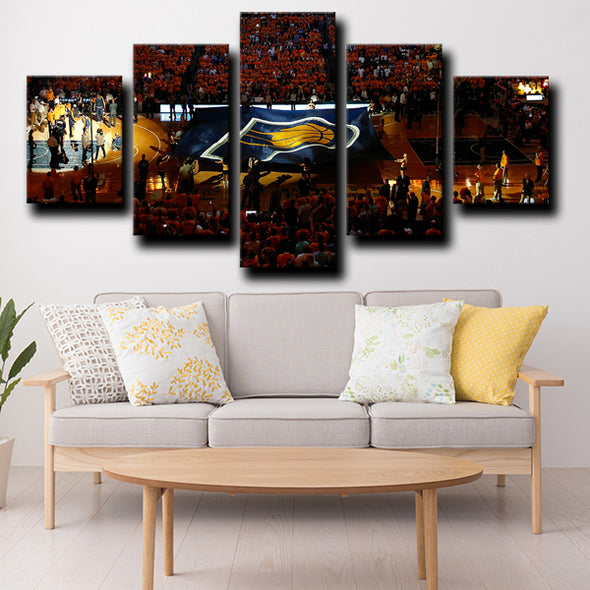 custom 5 piece canvas wall art prints Pacers Arena decor picture-1211 (3)
