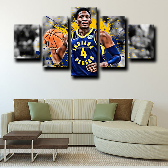 custom 5 piece canvas wall art prints Pacers Oladipo decor picture-1219 (3)
