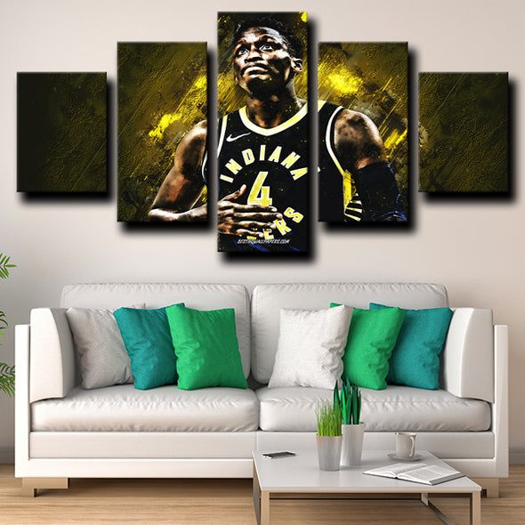 custom 5 piece canvas wall art prints Pacers Oladipo decor picture-1220 (2)