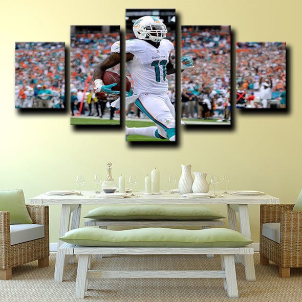 custom canvas 5 piece framed prints Miami Dolphins Parker home decor-1224 (2)