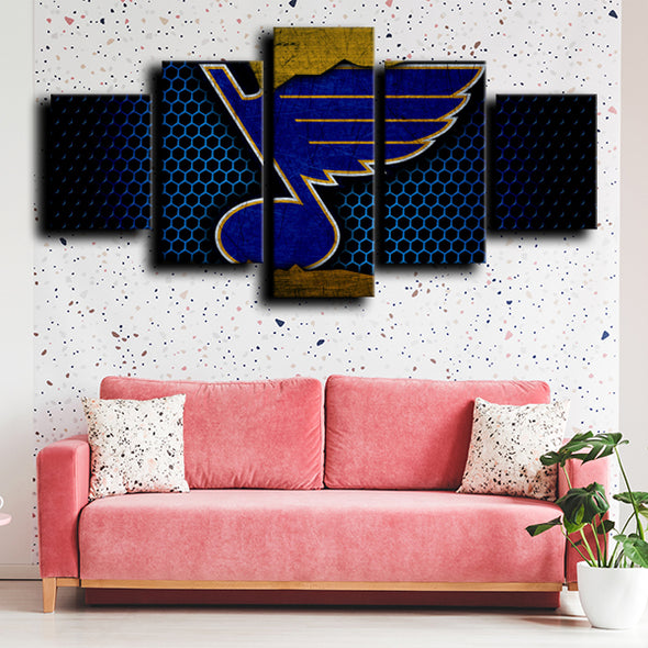 custom canvas 5 piece prints St. Louis Blues Logo decor picture-1213 (2)