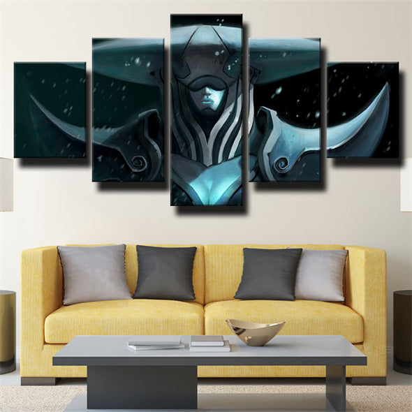 custom five panel wall art League Of Legends Lissandra home decor-1200 (3)