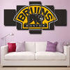 custom five panel canvas prints Boston Bruins badge live room decor-44 (2)