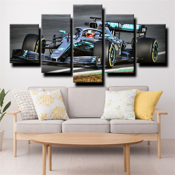 5 panel canvas art framed prints Formula 1 Car Mercedes w10 home decor-1200(2)