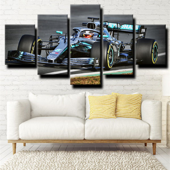 5 panel canvas art framed prints Formula 1 Car Mercedes w10 home decor-1200(3)