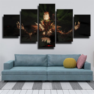 five panel canvas art framed prints LOL Fiddlesticks home decor-1200 (1)