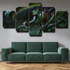 five panel canvas art framed prints LOL Fiddlesticks live room decor-1200 (2)