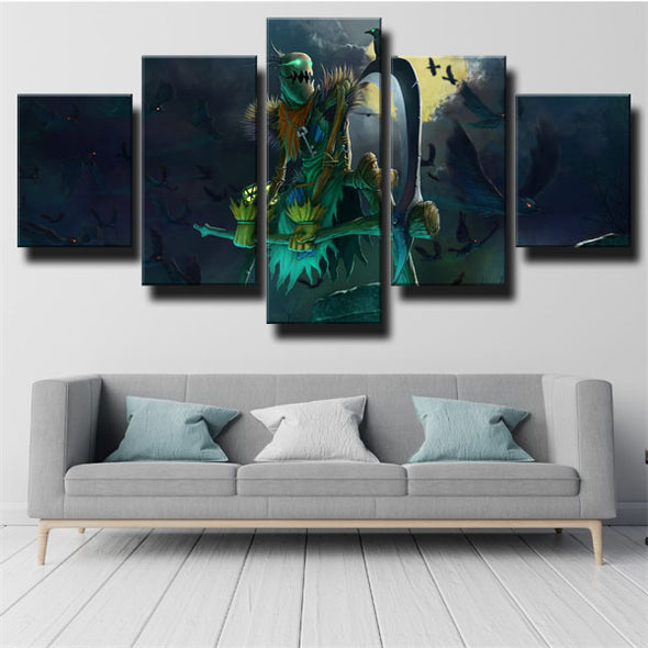 five panel canvas art framed prints LOL Fiddlesticks wall picture-1200 (3)
