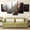 five panel canvas art framed prints LOL Jarvan IV live room decor-1200 (3)
