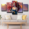 five panel canvas art framed prints LOL Katarina live room decor-1200 (3)