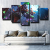 five panel canvas art framed prints League Legends Ekko home decor-1200 (2)