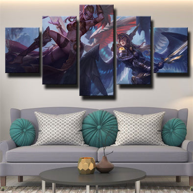five panel canvas art framed prints League Of Legends Kayle  picture-1200 (1)