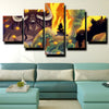 five panel canvas art framed prints One Piece Kaido home decor-1200 (3)