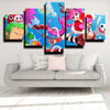 five panel canvas art framed prints One Piece Perona wall decor-1200 (2)