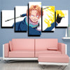 five panel canvas art framed prints One Piece Sabo home decor-1200 (2)
