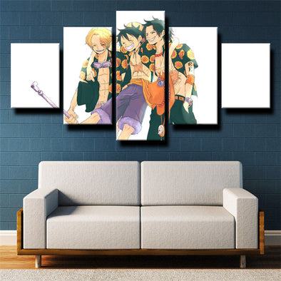 five panel canvas art framed prints One Piece Sabo wall picture-1200 (1)