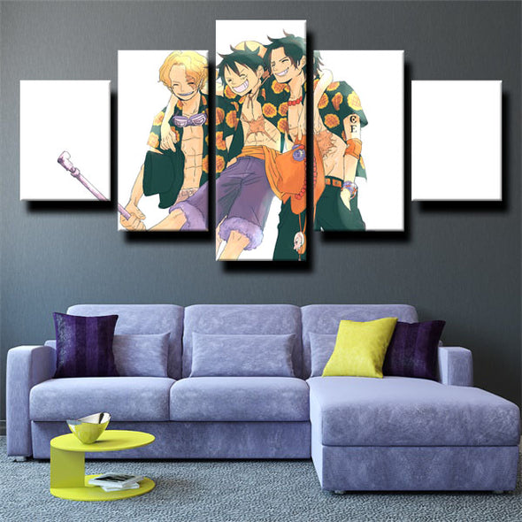 five panel canvas art framed prints One Piece Sabo wall picture-1200 (3)