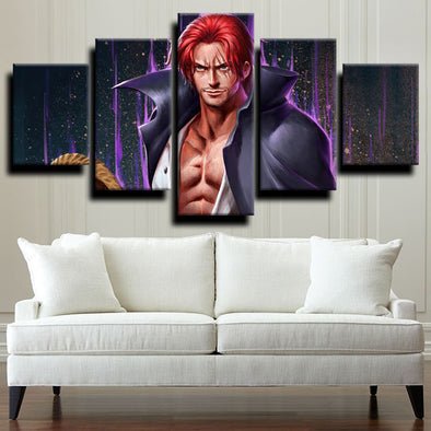 five panel canvas art framed prints One Piece Shanks wall picture-1200 (1)