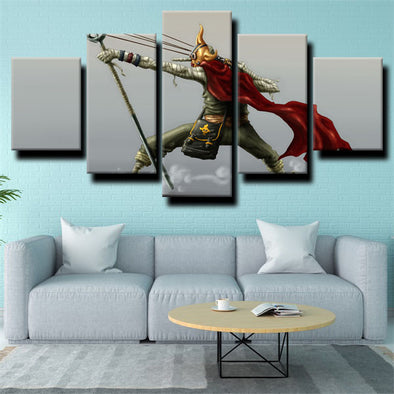 five panel canvas art framed prints One Piece Usopp wall picture-1200 (1)