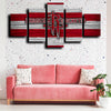 five panel canvas art houston logo live room decor-1203 (2)