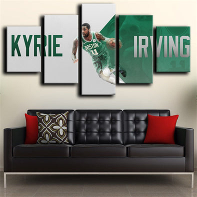 five panel canvas prints Boston Celtics Kyrie Irving wall picture-1234 (1)