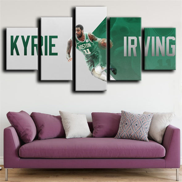 five panel canvas prints Boston Celtics Kyrie Irving wall picture-1234 (3)