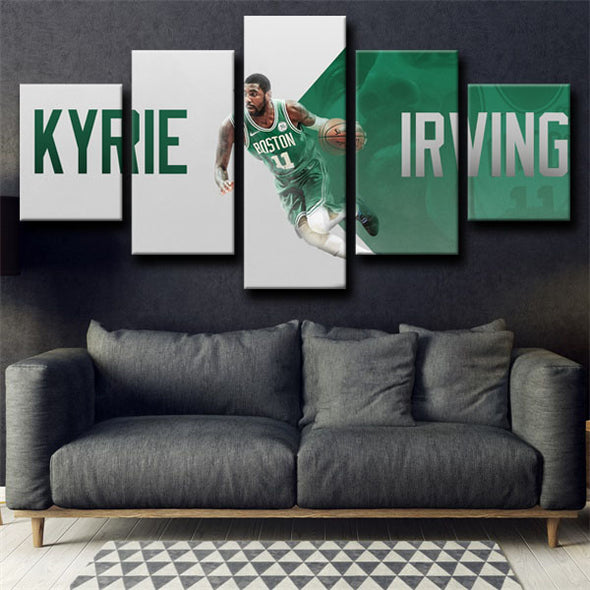 five panel canvas prints Boston Celtics Kyrie Irving wall picture-1234 (4)