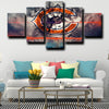 five panel canvas prints Chicago Bears logo crest wall picture-1216 (2)