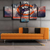 five panel canvas prints Chicago Bears logo crest wall picture-1216 (3)
