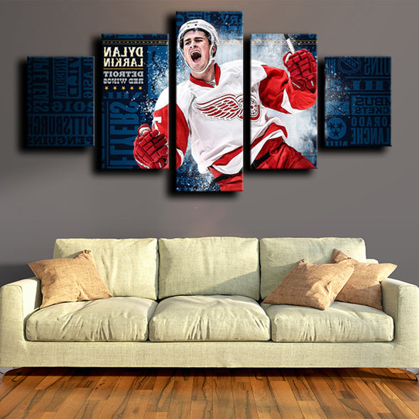 five panel canvas prints Detroit Red Wings Larkin wall picture-1202 (4)