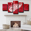 five panel canvas prints Detroit Red Wings Logo Red wall picture-1216 (4)