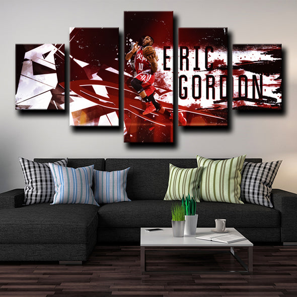 five panel canvas prints Houston Rockets Gordon wall picture-1228 (1)