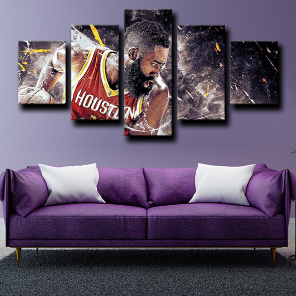 five panel canvas prints mvp harden wall picture-1212 (1)