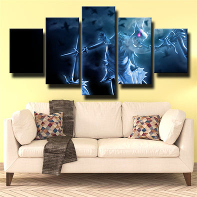 five panel modern art framed print LOL Fiddlesticks live room decor-1200 (1)