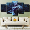 five panel modern art framed print LOL Lissandra live room decor-1200 (1)