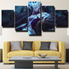 five panel modern art framed print LOL Lissandra live room decor-1200 (3)