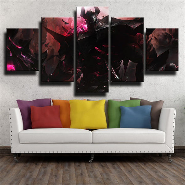 five panel modern art framed print LOL Mordekaiser live room decor-1200 (3)