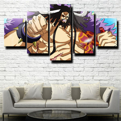 five panel modern art framed print One Piece Kaido home decor-1200 (1)