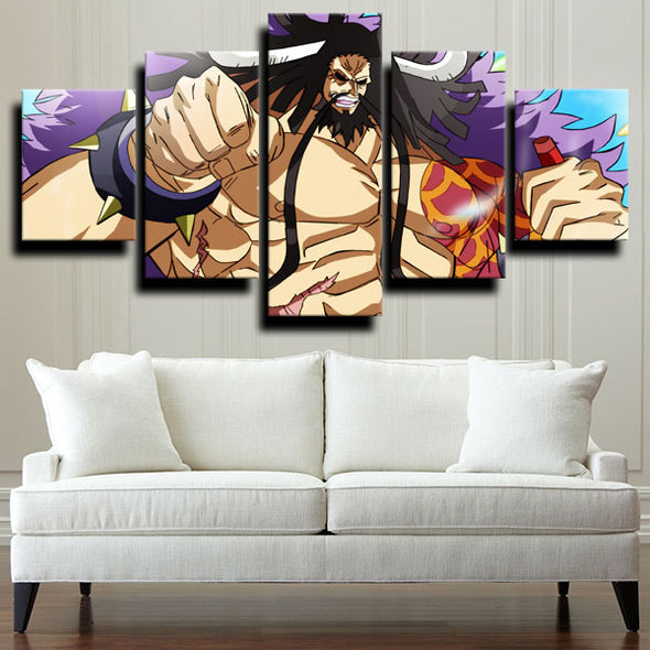 five panel modern art framed print One Piece Kaido home decor-1200 (2)