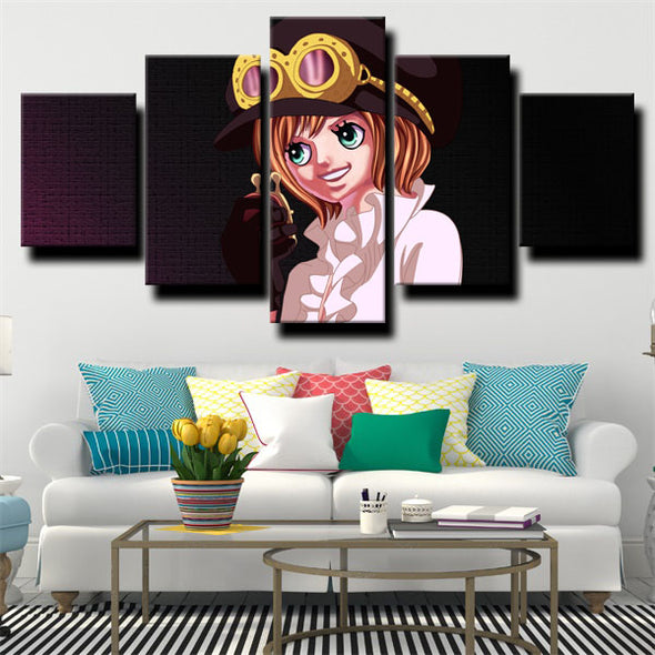five panel modern art framed print One Piece Kaido live room decor-1200(2)