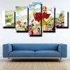 five panel modern art framed print One Piece Nami live room decor-1200 (3)
