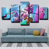 five panel modern art framed print One Piece Perona decor picture-1200 (3)