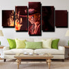 five panel modern art framed print One Piece Sabo home decor-1200 (2)
