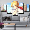five panel modern art framed print One Piece Sabo live room decor-1200（1）