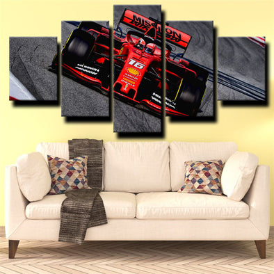 five panel wall art canvas prints Formula 1 Car Ferrari home decor-1200 (1)