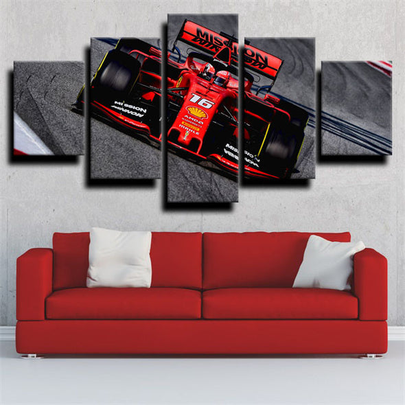five panel wall art canvas prints Formula 1 Car Ferrari home decor-1200 (3)