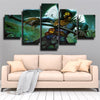 five panel wall art canvas prints LOL Fiddlesticks decor picture-1200 (1)
