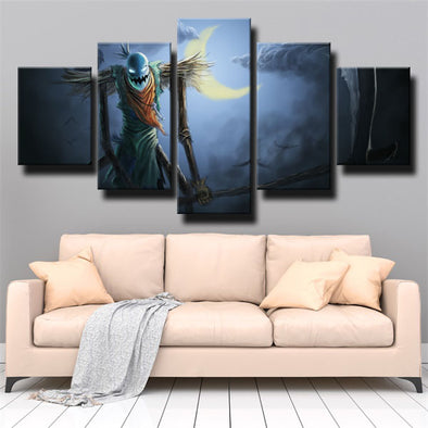 five panel wall art canvas prints LOL Fiddlesticks home picture-1200 (1)