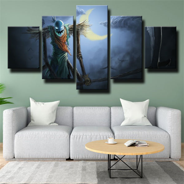 five panel wall art canvas prints LOL Fiddlesticks home picture-1200 (3)